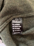 LUELLA GREEN CASHMERE & MERINO WOOL MIX ROUND NECK STAR PATTERN JUMPER  SIZE M