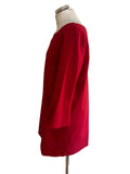 LA REDOUTE MADEMOISELLE RED 3/4 BELL SLEEVE SHIFT DRESS  SIZE 18