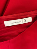 LA REDOUTE MADEMOISELLE RED 3/4 BELL SLEEVE SHIFT DRESS  SIZE 18