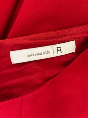 LA REDOUTE MADEMOISELLE RED 3/4 BELL SLEEVE SHIFT DRESS  SIZE 18