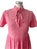 BRAND NEW BARBOUR PALMETTO PINK BRODIERE ANGLAISE MIDI DRESS SIZE 10