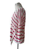 BRAND NEW PHASE EIGHT CHIKA RASPBERRY PINK & WHITE STRIPE LINEN BLEND JUMPER SIZE 14