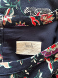 HUSH NAVY BLUE & RED FLORAL PRINT SHIFT DRESS  SIZE 8