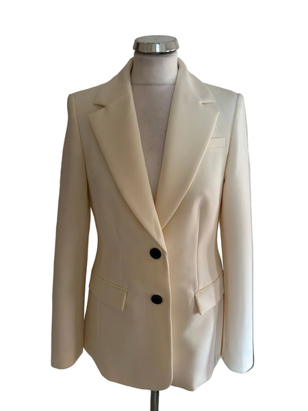 HOBBS IVORY COLLARED FITTED JACKET SIZE 10