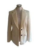 HOBBS IVORY COLLARED FITTED JACKET SIZE 10