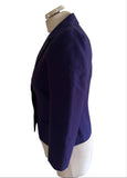 BRAND NEW HOBBS VIOLET BLUE WOOL & SILK MIX FITTED JACKET  SIZE 10
