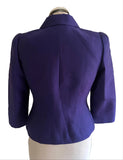 BRAND NEW HOBBS VIOLET BLUE WOOL & SILK MIX FITTED JACKET  SIZE 10