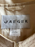 JAEGER SILK & LINEN MIX IVORY EDGE TO EDGE SPECIAL OCCASION DRESS COAT  SIZE 8