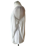 COAST WHITE ASYMMETRIC DRAPE SLEEVELESS PLAITED STRAPS TOP SIZE 14