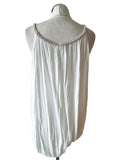 COAST WHITE ASYMMETRIC DRAPE SLEEVELESS PLAITED STRAPS TOP SIZE 14