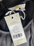 BRAND NEW BODEN BLACK SATIN OPEN SHOULDER TOP  SIZE 14