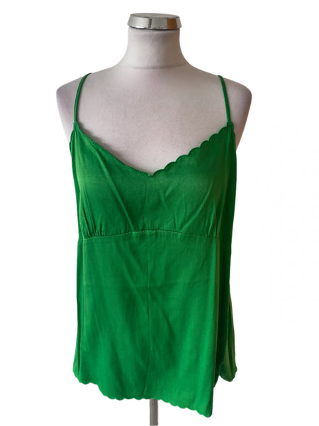 UNITED COLORS OF BENETTON EMERALD GREEN CAMISOLE TOP SIZE L