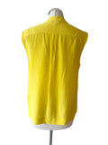 LK BENNETT NEMA 100% SILK YELLOW SLEEVELESS TOP  SIZE 14