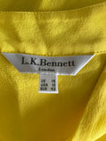 LK BENNETT NEMA 100% SILK YELLOW SLEEVELESS TOP  SIZE 14