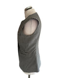 BRAND NEW FRENCH CONNECTION BLACK & WHITE CHECK WAISTCOAT TUNIC  SIZE 10