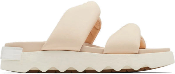 SOREL VIBE TWIST SAND/CHALK SLIP ON LEATHER SLIDERS SIZE 6/39