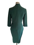 BRAND NEW LIBBY HANOVER BOTTLE GREEN 3/4 SLEEVE PENCIL DRESS SIZE 10