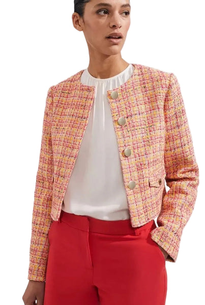 BRAND NEW HOBBS CLAIRE MULTI COLOURED TWEED JACKET SIZE 10