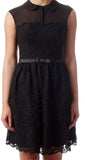 TED BAKER RANNI BLACK LACE COLLARED SPECIAL OCCASION DRESS SIZE 3 UK 12