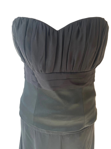 COAST BLACK SPECIAL OCCASION FLOATY FULL SKIRT & STRAPLESS BUSTIER TOP SIZE 14