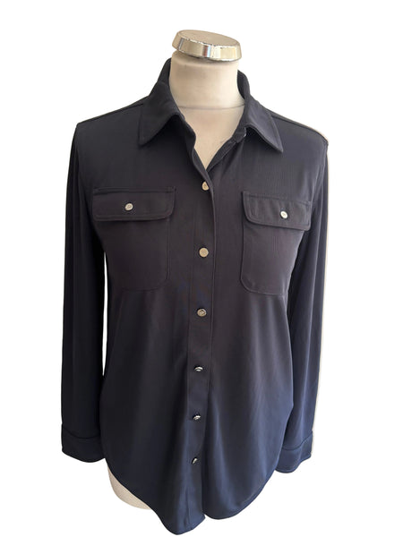 RALPH LAUREN NAVY BLUE LONG SLEEVED SHIRT SIZE M