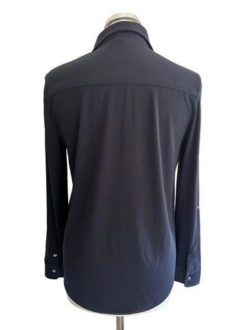 RALPH LAUREN NAVY BLUE LONG SLEEVED SHIRT SIZE M
