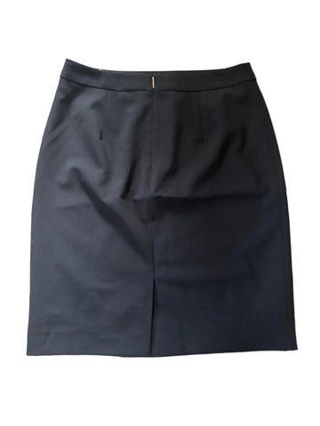 HUGO BOSS VIRGIN WOOL BLACK PENCIL SKIRT SIZE 8