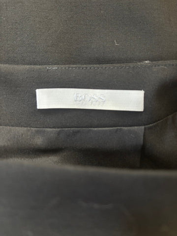 HUGO BOSS VIRGIN WOOL BLACK PENCIL SKIRT SIZE 8