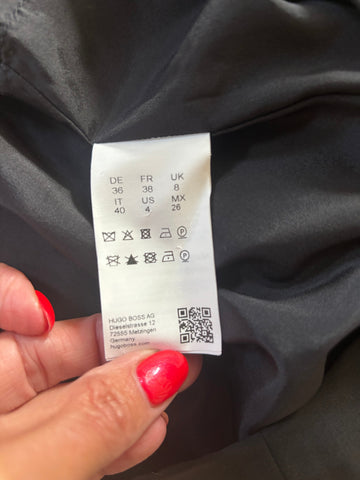 HUGO BOSS VIRGIN WOOL BLACK PENCIL SKIRT SIZE 8
