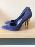 CARVELA ROYAL BLUE & CITRUS SUEDE HIGH HEEL SIZE 3.5/36