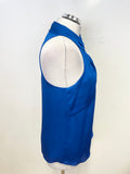 KAREN MILLEN ROYAL BLUE CUT OUT NECKLINE SLEEVELESS TOP SIZE 12