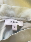 REISS BLAIRE ICE BLUE SILK FRONT SLEEVELESS TOP SIZE S