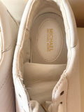 MICHAEL KORS WHITE LEATHER LACE UP TRAINERS  SIZE 6/39