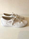 MICHAEL KORS WHITE LEATHER LACE UP TRAINERS  SIZE 6/39