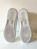MICHAEL KORS WHITE LEATHER LACE UP TRAINERS  SIZE 6/39