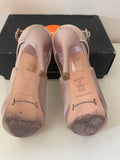 KAREN MILLEN OYSTER BEIGE SATIN HIGH STILETTO HEEL SANDALS SIZE 4/37