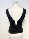 LA PERLA BLACK BONED CORSET TOP SIZE 42 UK 10