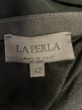 LA PERLA BLACK BONED CORSET TOP SIZE 42 UK 10