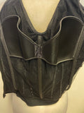 LA PERLA BLACK BONED CORSET TOP SIZE 42 UK 10