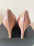 BRAND NEW CLARKS LEA BLUSH PINK (LIGHT TAN) LEATHER WEDGE HEELS SIZE 4/37