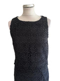 MONSOON BLACK LACE SLEEVELESS PENCIL DRESS  SIZE 10