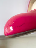 LK BENNETT RASPBERRY PINK PATENT LEATHER HEELS SIZE 7/40