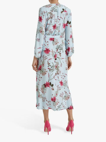 BRAND NEW WITH TAGS FENN WRIGHT MANSON LYNETTE SPRING BLOSSOM PRINT WRAP DRESS SIZE 18
