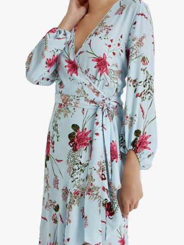 BRAND NEW WITH TAGS FENN WRIGHT MANSON LYNETTE SPRING BLOSSOM PRINT WRAP DRESS SIZE 18