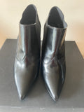 BRAND NEW KAREN MILLEN BLACK LEATHER ANKLE BOOTS SIZE 4/37