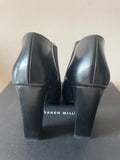 BRAND NEW KAREN MILLEN BLACK LEATHER ANKLE BOOTS SIZE 4/37