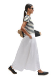 BRAND NEW ME+EM IVORY & NAVY STRIPED TOWELLING BABY TEE TOP  SIZE 8