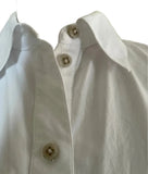 ME+EM WHITE COTTON COLLARED LONG SLEEVED SHIRT SIZE 8