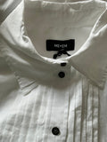 ME+EM 100% COTTON WHITE COLLARED LONG SLEEVED SHIRT SIZE 6