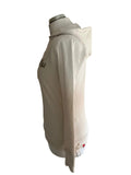 THE NORTH FACE CREAM EMBROIDERED HOODED TOP SIZE M
